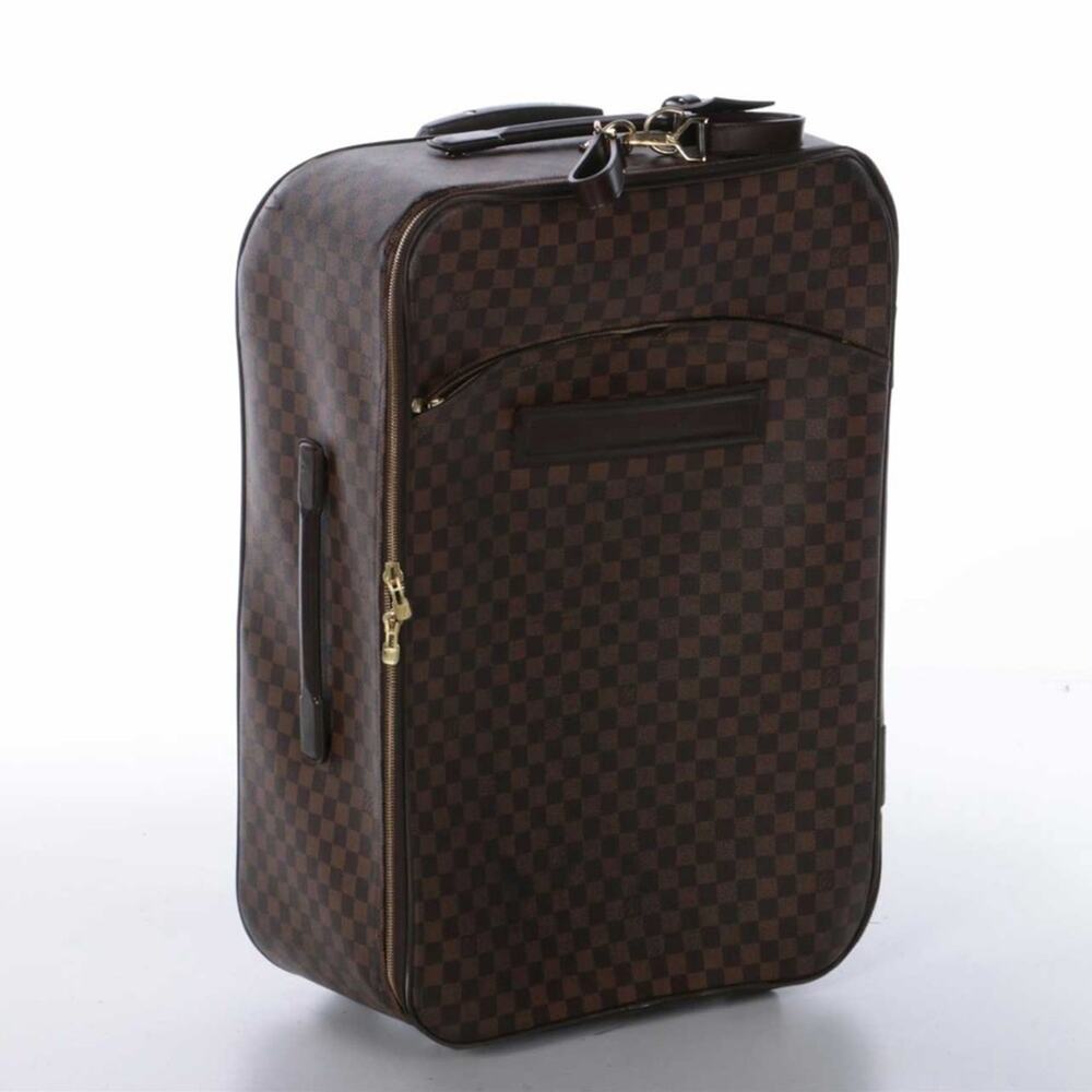Louis Vuitton Pégase 65 Wheeled Suitcase in Damier Ebene Canvas and Leather